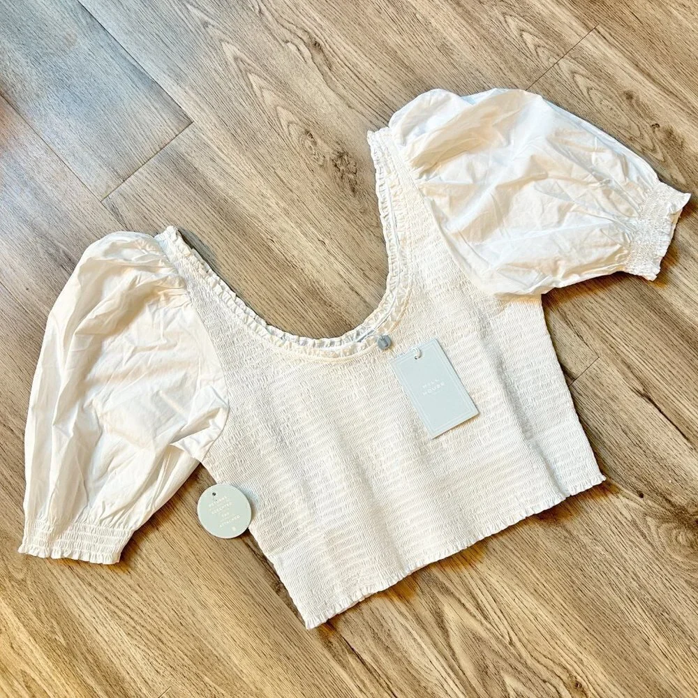 Hill House The Aiko Nap Top in White Size XXL NWT